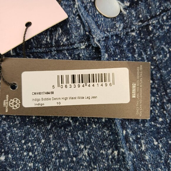 Pretty Little Thing Womens Sz 6 Jeans Indigo Bobbie High Waist Wide Leg Jeans - Picture 4 of 11